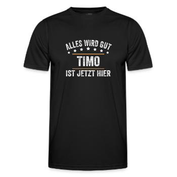 Timo Vorname Name Geburtstag - Männer Funktions-T-Shirt - Schwarz - Vorne - AI Model Male 178 dark (178cm)