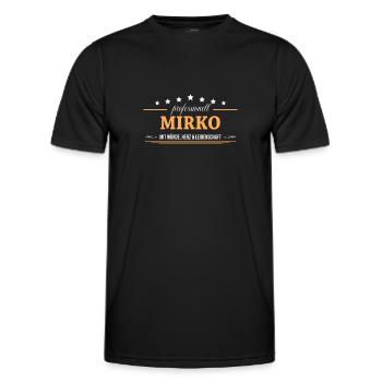 Professional Mirko Surname First name - Men's Functional T-Shirt - black - Front - AI Model Male 178 dark (178cm)