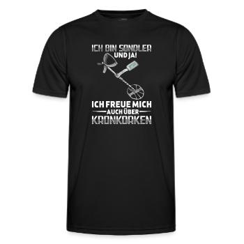Sondeln - Männer Funktions-T-Shirt - Schwarz - Vorne - AI Model Male 178 dark (178cm)