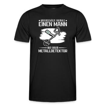 Sondeln - Männer Funktions-T-Shirt - Schwarz - Vorne - AI Model Male 178 dark (178cm)