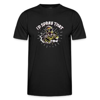 Car Painter Sprayer Paints - Men's Functional T-Shirt - black - Front - AI Model Male 178 dark (178cm)