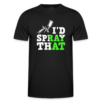 Car Painter Sprayer Paints - Men's Functional T-Shirt - black - Front - AI Model Male 178 dark (178cm)