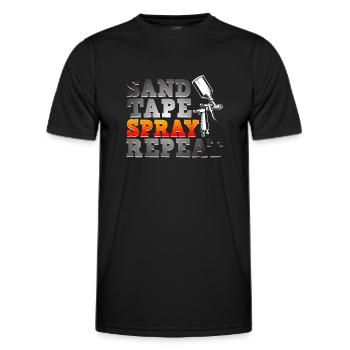 Car Painter Sprayer Paints - Men's Functional T-Shirt - black - Front - AI Model Male 178 dark (178cm)