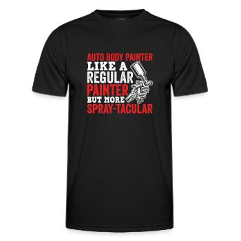Car Painter Sprayer Paints - Men's Functional T-Shirt - black - Front - AI Model Male 178 dark (178cm)