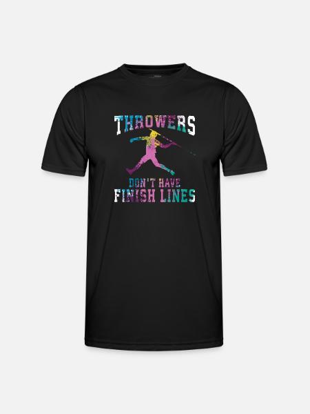 Speerwurfstrecker Leichtathletik Speerwerfer - Männer Funktions-T-Shirt - Schwarz
