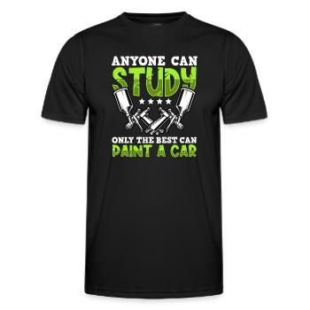 Car Painter Sprayer Paints - Men's Functional T-Shirt - black - Front - AI Model Male 178 dark (178cm)