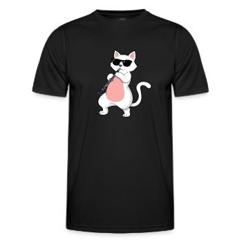 Klarinette Player Orchestra Musiker - Männer Funktions-T-Shirt - Schwarz - Vorne - AI Model Male 178 dark (178cm)