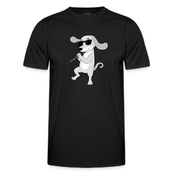 Klarinette Player Orchestra Musiker - Männer Funktions-T-Shirt - Schwarz - Vorne - AI Model Male 178 dark (178cm)
