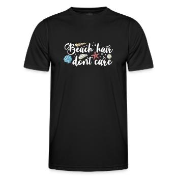 Collecting shells - Men's Functional T-Shirt - black - Front - AI Model Male 178 dark (178cm)