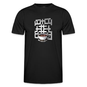Résoudre des mots croisés - T-shirt sport Homme - noir - Devant - AI Model Male 178 dark (178cm)