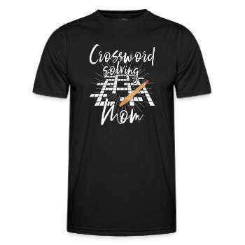Résoudre des mots croisés - T-shirt sport Homme - noir - Devant - AI Model Male 178 dark (178cm)