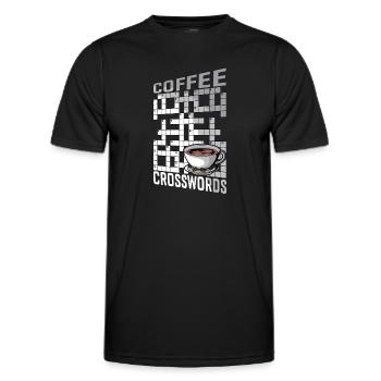 Résoudre des mots croisés - T-shirt sport Homme - noir - Devant - AI Model Male 178 dark (178cm)
