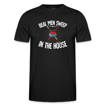 Locken - Männer Funktions-T-Shirt - Schwarz - Vorne - AI Model Male 178 dark (178cm)