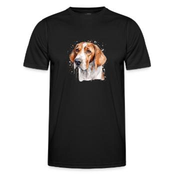 Foxhound d’Amérique - T-shirt sport Homme - noir - Devant - AI Model Male 178 dark (178cm)