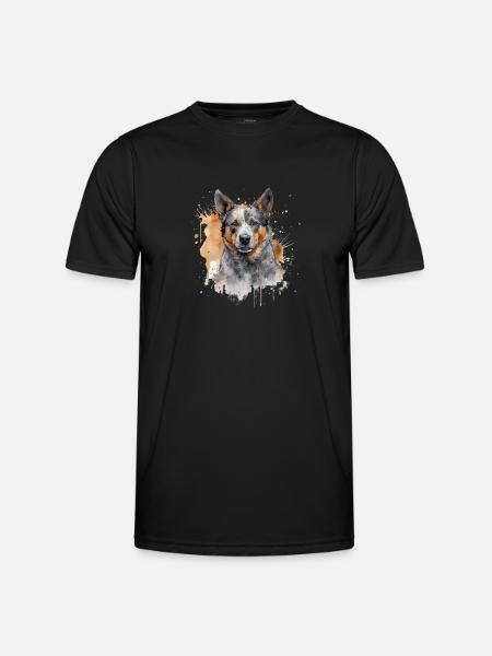 Bouvier australien - T-shirt sport Homme - noir