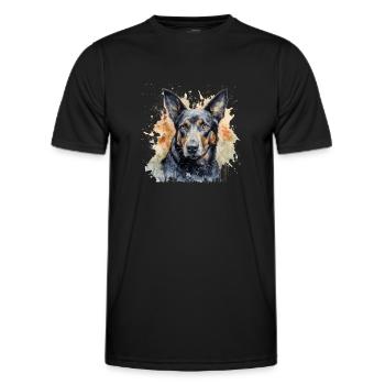 Australian Kelpie - Männer Funktions-T-Shirt - Schwarz - Vorne - AI Model Male 178 dark (178cm)