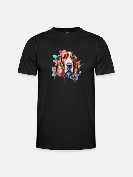 Basset Hound - Men's Functional T-Shirt - black