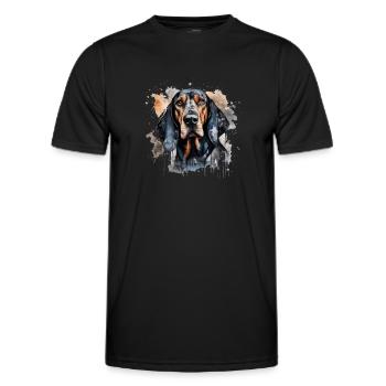 Black and Tan Coonhound - Men's Functional T-Shirt - black - Front - AI Model Male 178 dark (178cm)