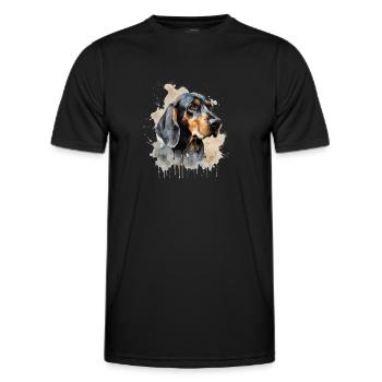 Black and Tan Coonhound - Men's Functional T-Shirt - black - Front - AI Model Male 178 dark (178cm)