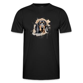 Black and Tan Coonhound - Men's Functional T-Shirt - black - Front - AI Model Male 178 dark (178cm)