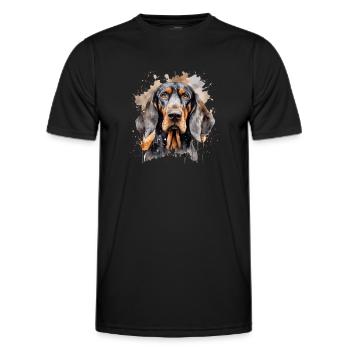 Black and Tan Coonhound - Men's Functional T-Shirt - black - Front - AI Model Male 178 dark (178cm)