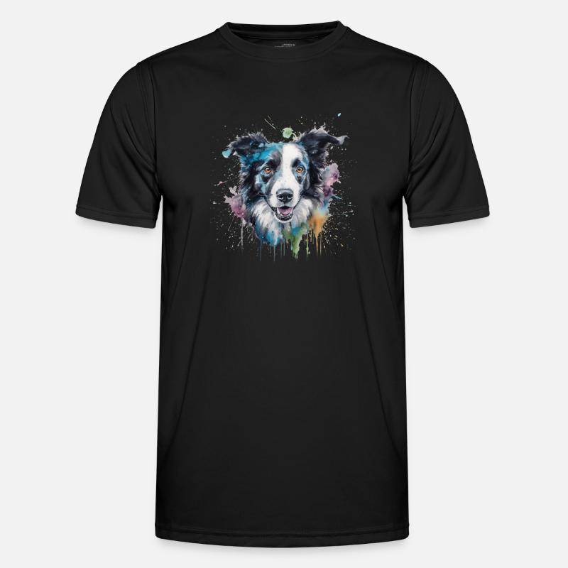 Border Collie - Men's Functional T-Shirt - black