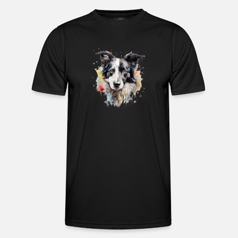 Border Collie - Männer Funktions-T-Shirt - Schwarz