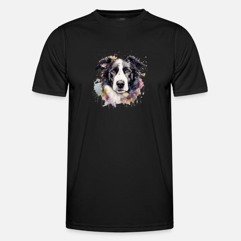Border Collie - Männer Funktions-T-Shirt - Schwarz