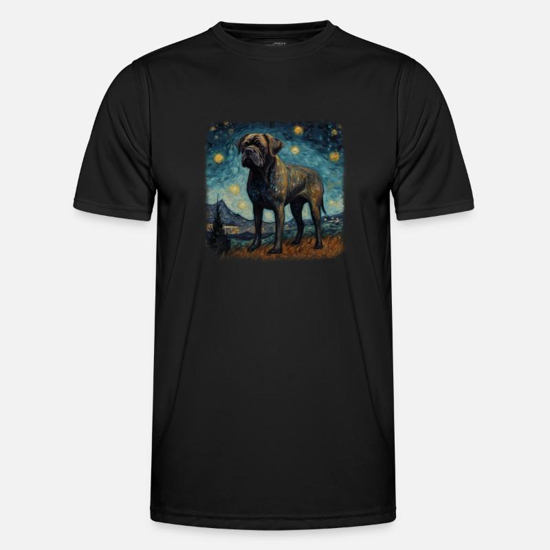 Cane Corso Van gogh starry night Men's Functional T-Shirt
