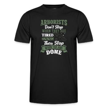 Bûcheron tronçonneuse arboriste - T-shirt sport Homme - noir - Devant - AI Model Male 178 dark (178cm)