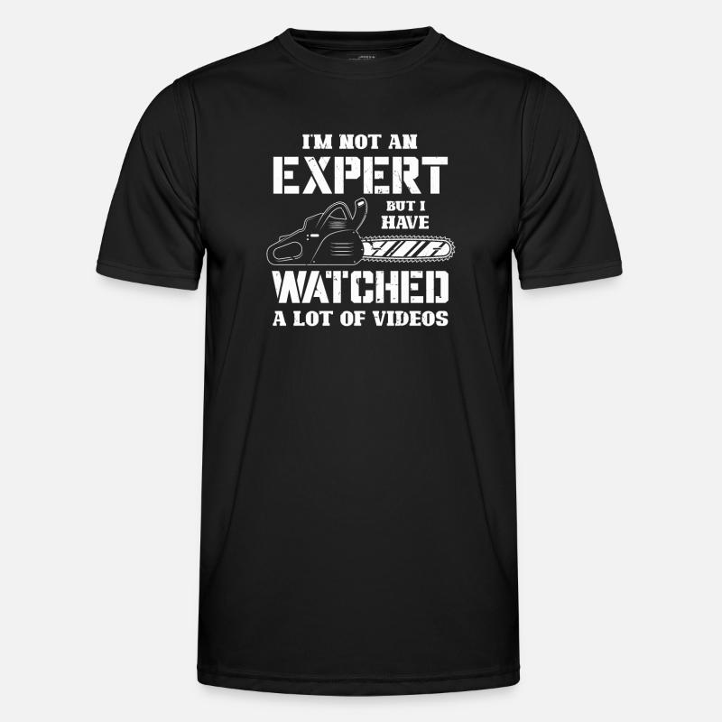 Lumberjack Chainsaw Arborist - Men's Functional T-Shirt - black