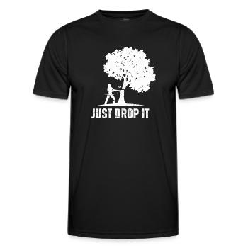 Bûcheron tronçonneuse arboriste - T-shirt sport Homme - noir - Devant - AI Model Male 178 dark (178cm)