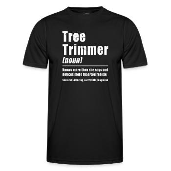 Bûcheron tronçonneuse arboriste - T-shirt sport Homme - noir - Devant - AI Model Male 178 dark (178cm)
