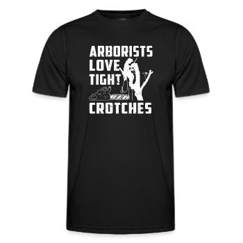 Bûcheron tronçonneuse arboriste - T-shirt sport Homme - noir - Devant - AI Model Male 178 dark (178cm)