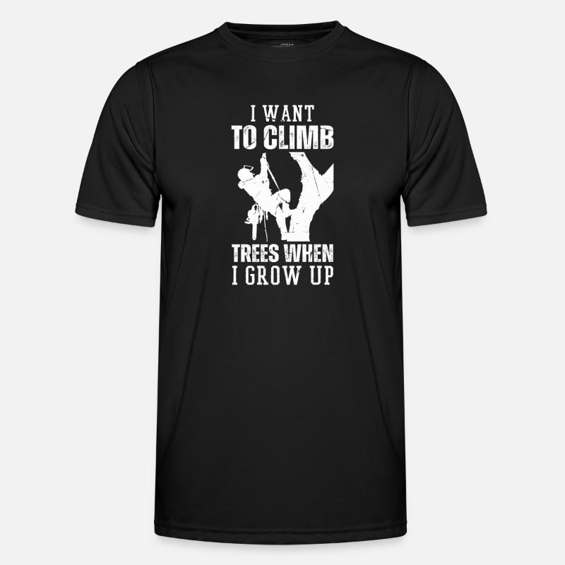 Lumberjack Chainsaw Arborist - Men's Functional T-Shirt - black