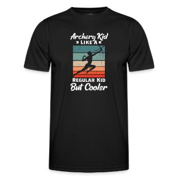 Arc de tir à l’arc - T-shirt sport Homme - noir - Devant - AI Model Male 178 dark (178cm)