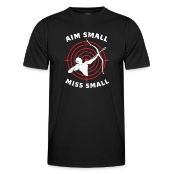 Arc de tir à l’arc - T-shirt sport Homme - noir - Devant - AI Model Male 178 dark (178cm)