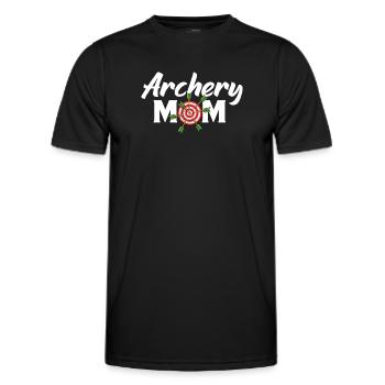 Arc de tir à l’arc - T-shirt sport Homme - noir - Devant - AI Model Male 178 dark (178cm)