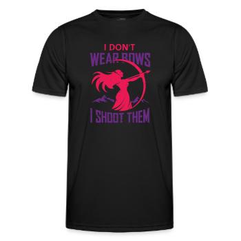 Arc de tir à l’arc - T-shirt sport Homme - noir - Devant - AI Model Male 178 dark (178cm)