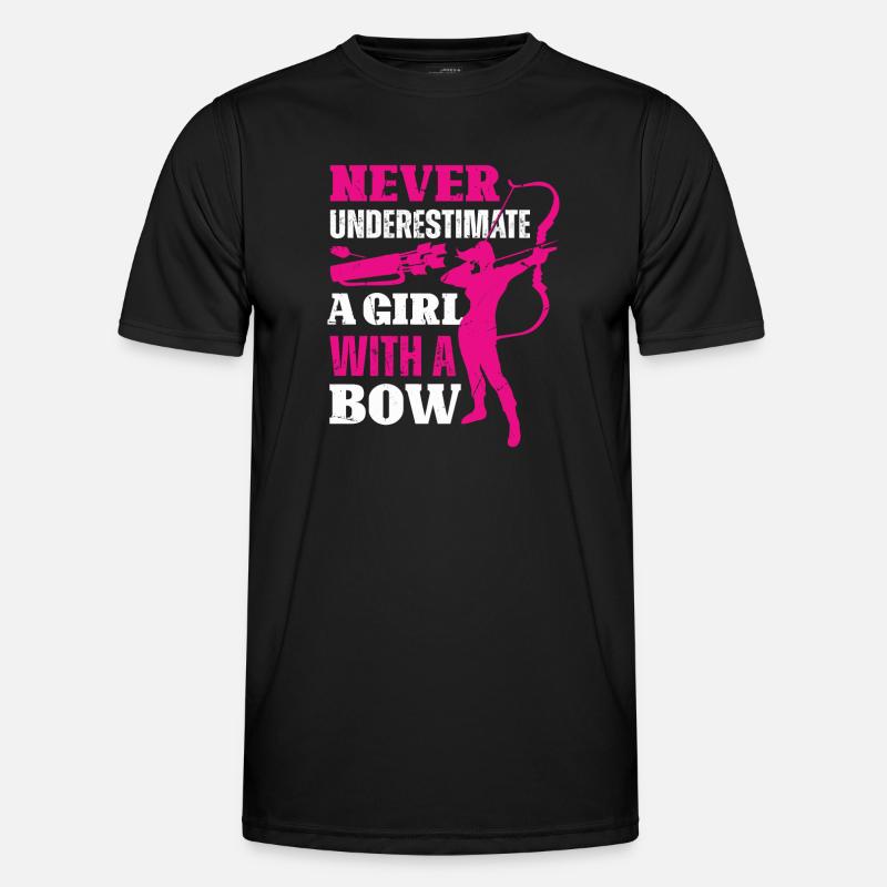 Archery Bogenschießen Bogen - Männer Funktions-T-Shirt - Schwarz