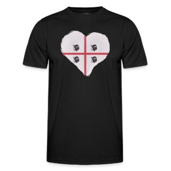 Drapeau de la Sardaigne Drapeau de la Sardaigne Drapeau de la Sardaigne - T-shirt sport Homme - noir - Devant - AI Model Male 178 dark (178cm)