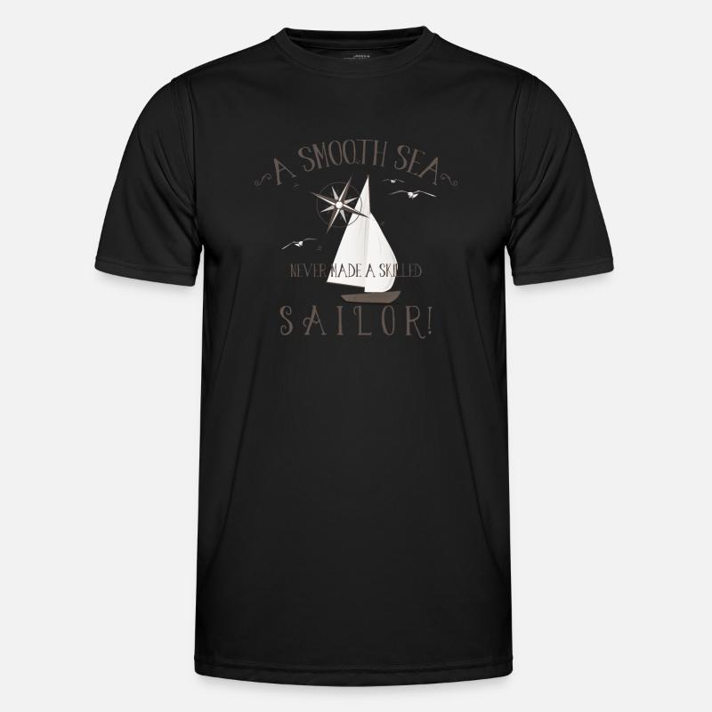 Een Smooth Sea - cadeau zeilboot - van silberbluth Functioneel T-shirt voor mannen
