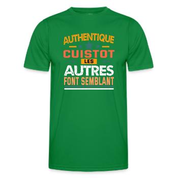 authentique cuistot - T-shirt sport Homme - vert - Devant - AI Model Male 178 dark (178cm)