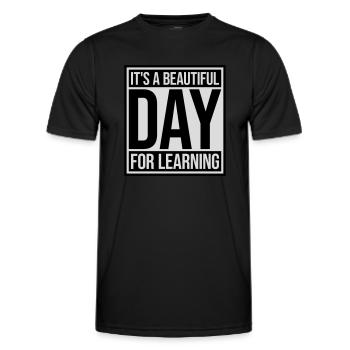 belle journée pour apprendre - T-shirt sport Homme - noir - Devant - AI Model Male 178 dark (178cm)