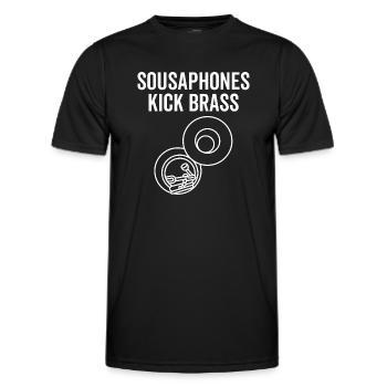 Sousaphones Kick Brass - Men's Functional T-Shirt - black - Front - AI Model Male 178 dark (178cm)