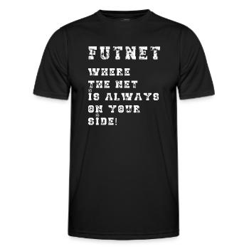 Futnet: Où le filet est toujours de votre côté! - T-shirt sport Homme - noir - Devant - AI Model Male 178 dark (178cm)