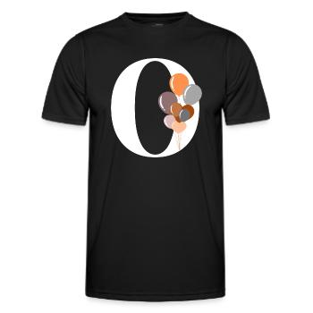 Brief oder Geburtstagsballon - Männer Funktions-T-Shirt - Schwarz - Vorne - AI Model Male 178 dark (178cm)
