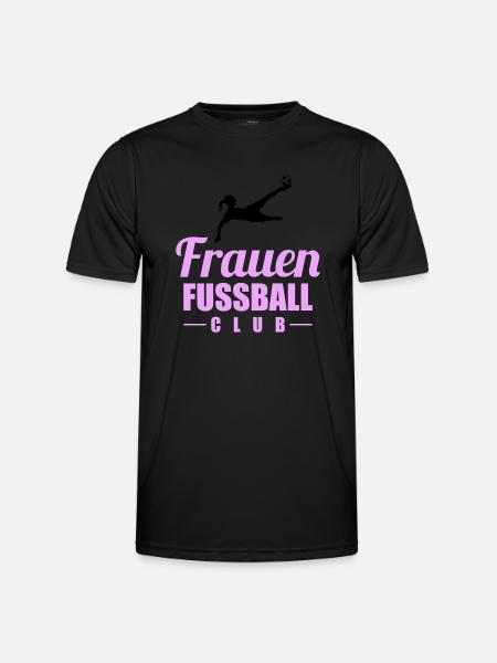 frauen fußball - Männer Funktions-T-Shirt - Schwarz