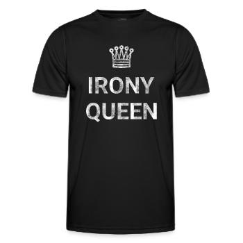 Irony Queen - Men's Functional T-Shirt - black - Front - AI Model Male 178 dark (178cm)