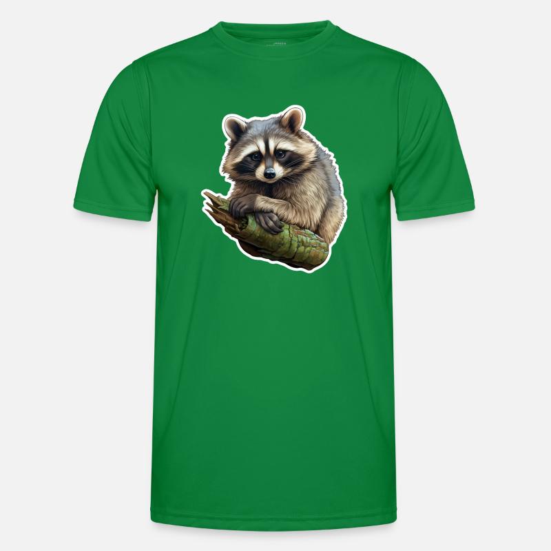 Waschbär Männer Funktions-T-Shirt
